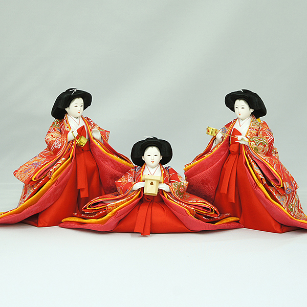 フジキ　雛人形　衣装着 三段 五人飾り　詳細画像