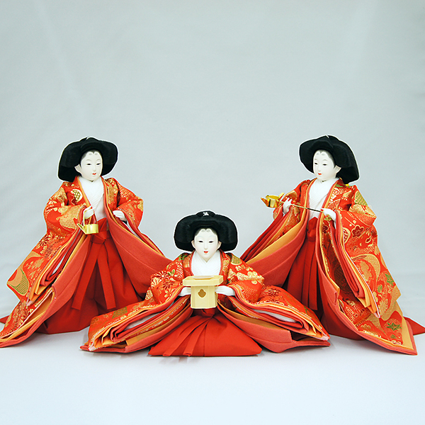 フジキ　雛人形　衣装着 三段 五人飾り　詳細画像