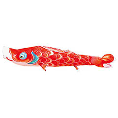こいのぼり: 風舞い　単品鯉のぼり 赤鯉