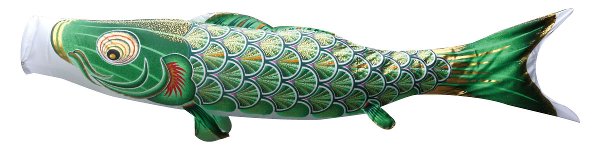 真・太陽　単品鯉のぼり 緑鯉