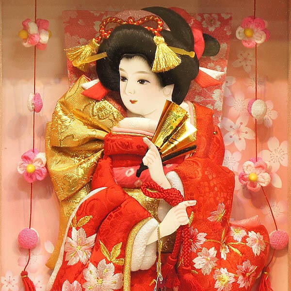 美光　 羽子板　壁掛け 額飾り 京彩 舞姿 つるし付き 会津塗り　詳細画像