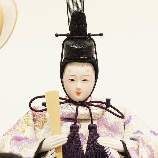 吉徳　 雛人形　ケース入り 小芥子親王 柳官女 五人飾り おひなさま ガラスケース　詳細画像
