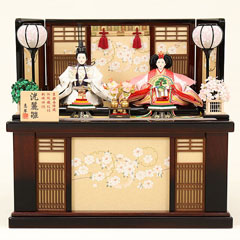 雛人形: 京都西陣織 三五親王 収納飾り