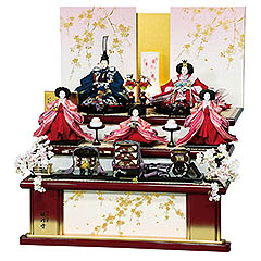 雛人形: 京香 十番親王 三五官女 五人揃え 駿河塗り 三段飾り