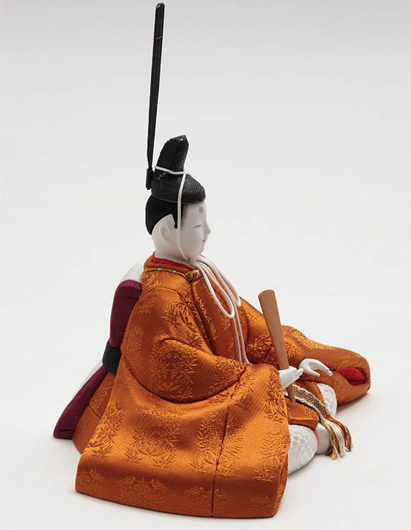 久月　 雛人形　真多呂作 瑞鳳雛 木目込 親王飾り 正絹 黄櫨染 久月監製　詳細画像