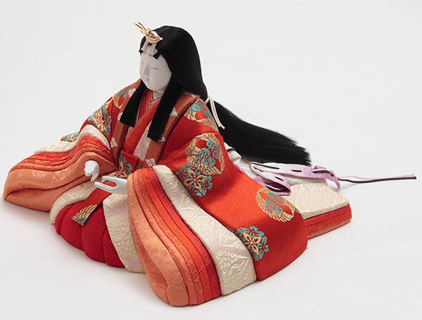 久月　 雛人形　真多呂作 瑞鳳雛 木目込 親王飾り 正絹 黄櫨染 久月監製　詳細画像