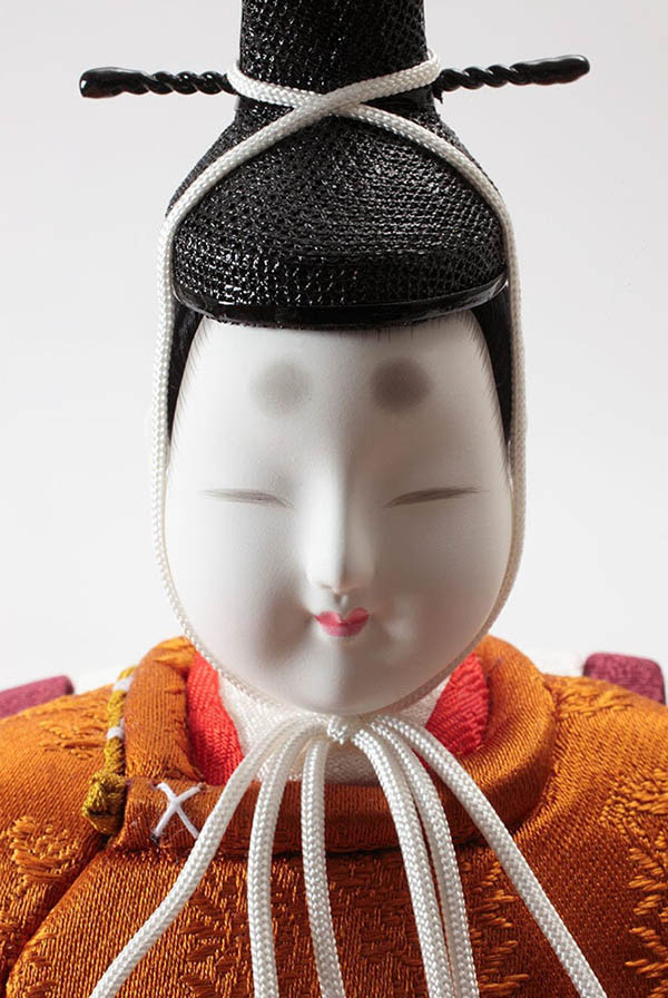 久月　 雛人形　真多呂作 瑞鳳雛 木目込 親王飾り 正絹 黄櫨染 久月監製　詳細画像