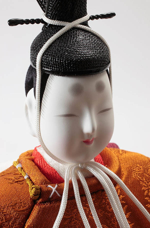 久月　 雛人形　真多呂作 瑞鳳雛 木目込 親王飾り 正絹 黄櫨染 久月監製　詳細画像