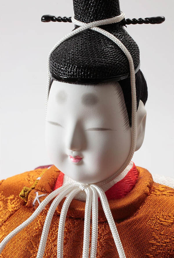 久月　 雛人形　真多呂作 瑞鳳雛 木目込 親王飾り 正絹 黄櫨染 久月監製　詳細画像