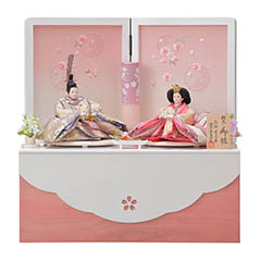 雛人形: 東之華 桜の彩 さくらのいろ 親王収納飾り