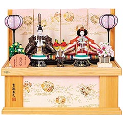 雛人形: 小三五親王 収納飾り 花ひいな 【253S50332】