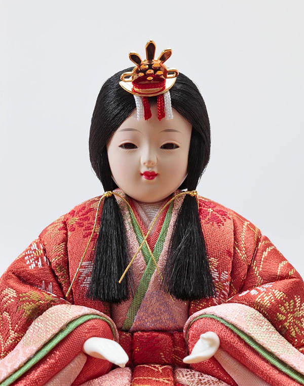 久月　 雛人形　久月作 ほのか 木目込み 木村綾 結香雛 収納三段飾り　詳細画像