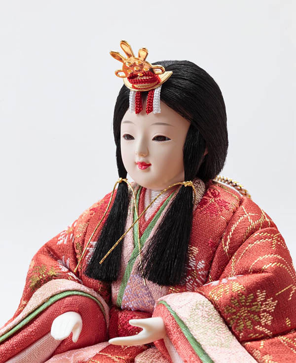 久月　 雛人形　久月作 ほのか 木目込み 木村綾 結香雛 収納三段飾り　詳細画像