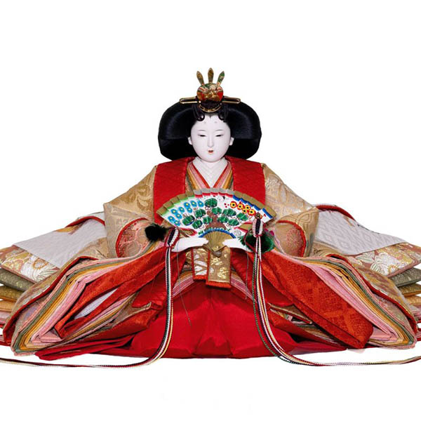 吉徳　 雛人形　小出松寿作 京六番親王 七寸 十五人飾り 御雛　詳細画像
