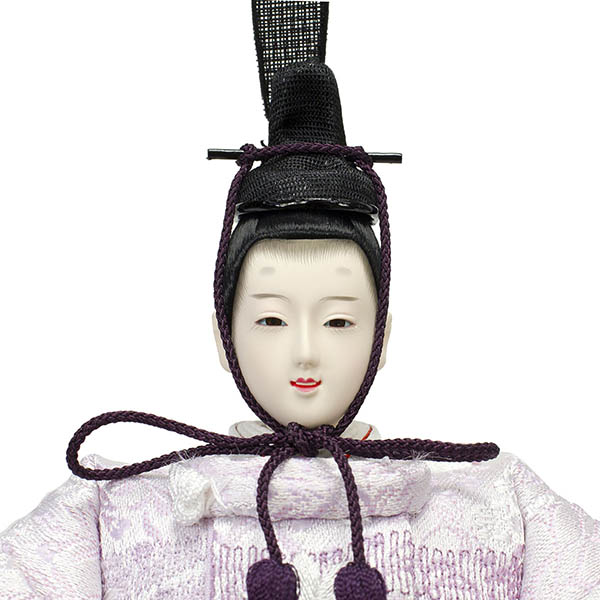 フジキ　 雛人形　山口政子作 衣裳着 京十三番親王 二曲唐草屏風 木製 楕円飾り台　詳細画像