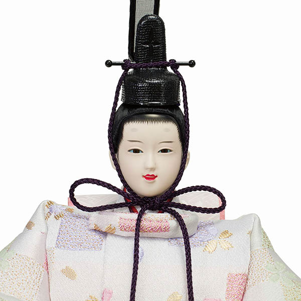 フジキ　 雛人形　雅泉作 衣裳着 芥子親王 三曲塗桐刺繍屏風 飾り台　詳細画像
