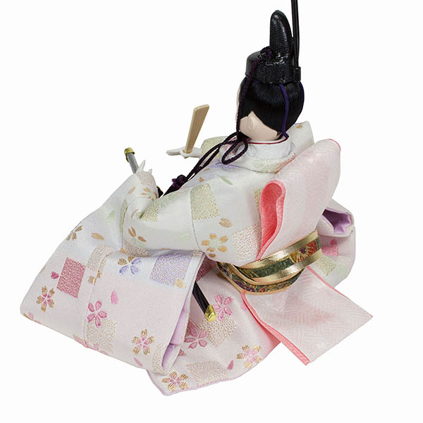 フジキ　 雛人形　雅泉作 衣裳着 芥子親王 三曲塗桐刺繍屏風 飾り台　詳細画像