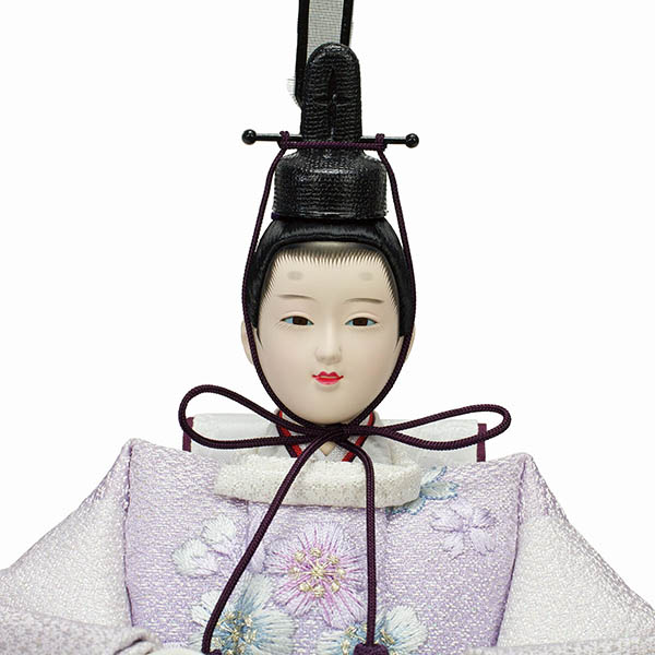 フジキ　 雛人形　恵翠作 衣裳着 刺しゅう 焦茶飾り台　詳細画像