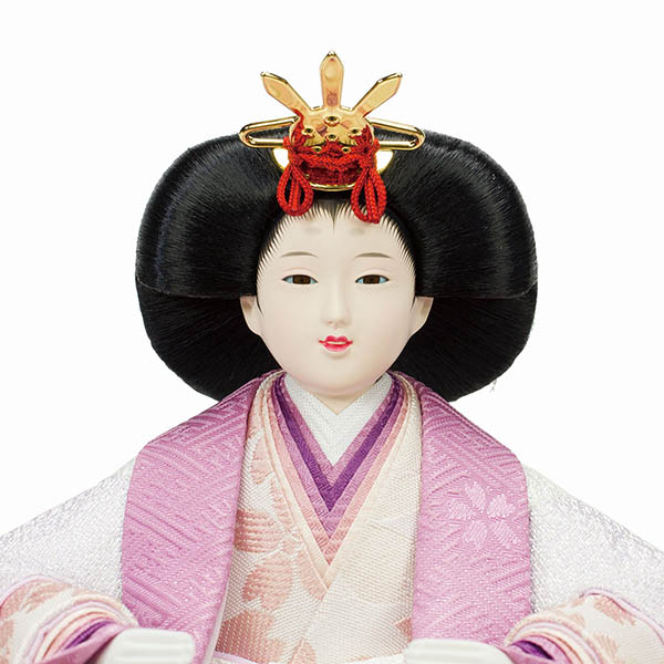 フジキ　 雛人形　恵翠作 衣裳着 刺しゅう 焦茶飾り台　詳細画像