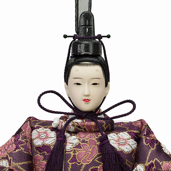 フジキ　 雛人形　恵翠作 衣裳着 京十二番親王 木目 飾り台　詳細画像