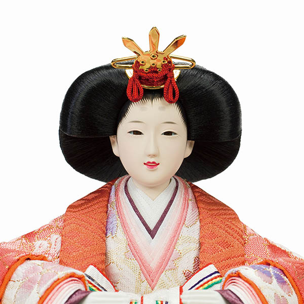 フジキ　 雛人形　恵翠作 衣裳着 京十二番親王 木目 飾り台　詳細画像