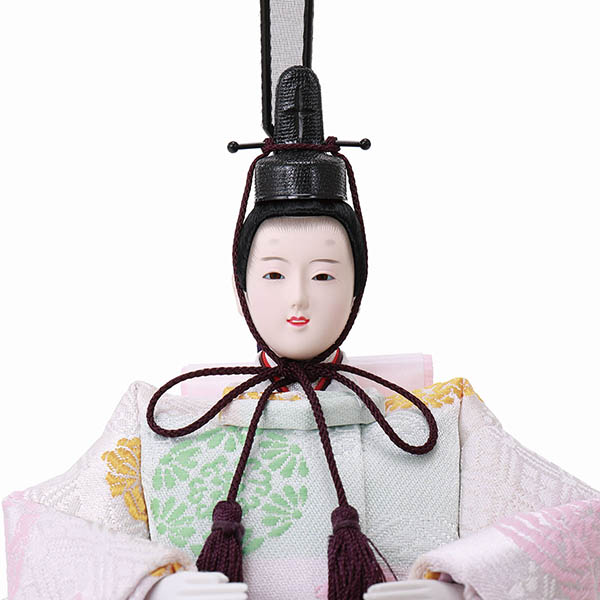 フジキ　 雛人形　雅泉作 衣裳着 芥子親王 アクリルブーケ衝立 檜製 飾り台　詳細画像