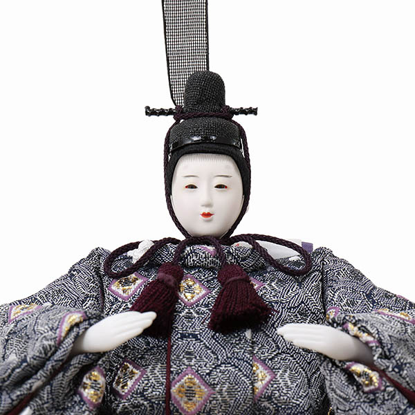 フジキ　 雛人形　紙音 衣裳着 京十四番親王 紅溜塗金ライン かぶせ式収納箱　詳細画像