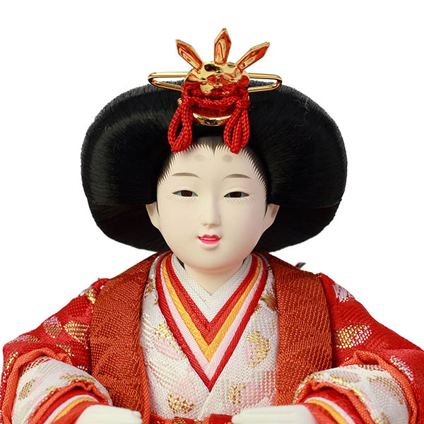 フジキ　 雛人形　紙音 衣裳着 京十四親王 三曲黒溜塗金ライン新流水桜屏風 かぶせ式収納箱　詳細画像
