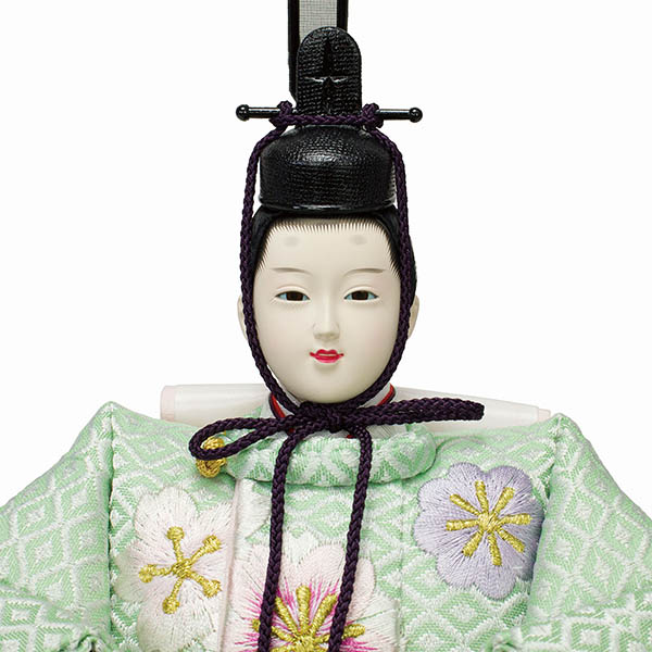 フジキ　 雛人形　恵翠作 衣裳着 三五親王 刺繍輪桜屏風 引き出し式収納箱　詳細画像