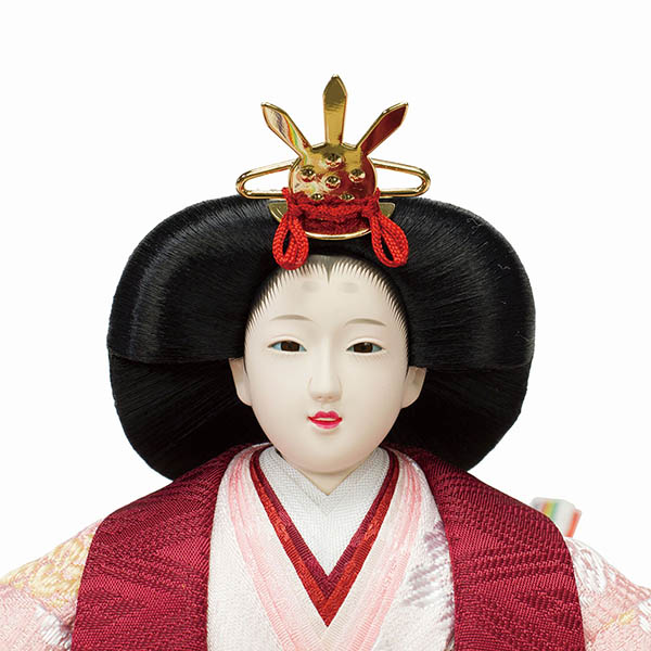 フジキ　 雛人形　恵翠作 衣裳着 小三五親王 雪輪におぼろ桜屏風 引き出し式収納箱　詳細画像