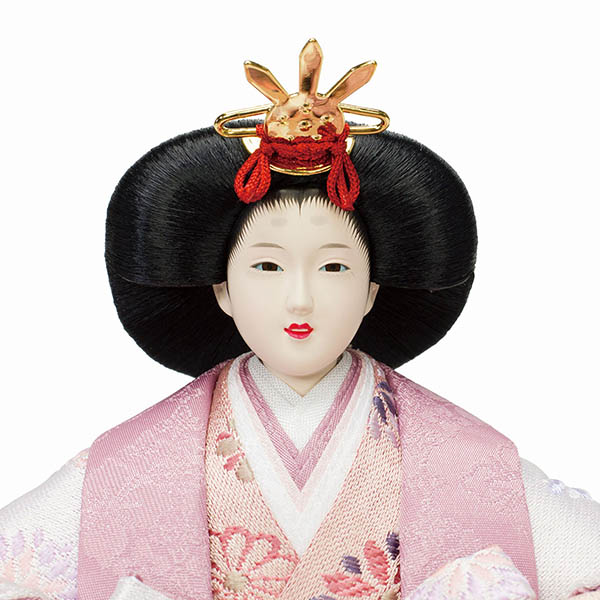 フジキ　 雛人形　雅泉作 衣裳着 芥子親王 かげろう桜屏風 かぶせ式収納箱　詳細画像