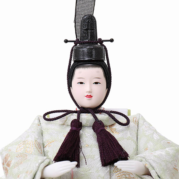 フジキ　 雛人形　紙音 衣裳着 京十四番親王 三曲八重桜刺繍屏風 檜製 かぶせ式収納箱　詳細画像