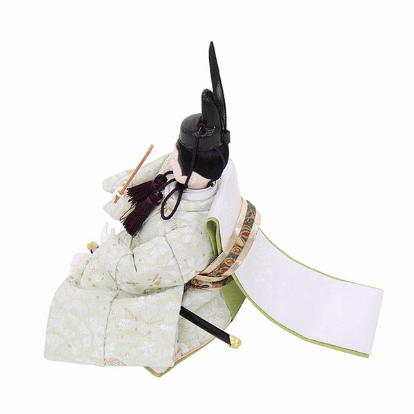 フジキ　 雛人形　紙音 衣裳着 京十四番親王 三曲八重桜刺繍屏風 檜製 かぶせ式収納箱　詳細画像