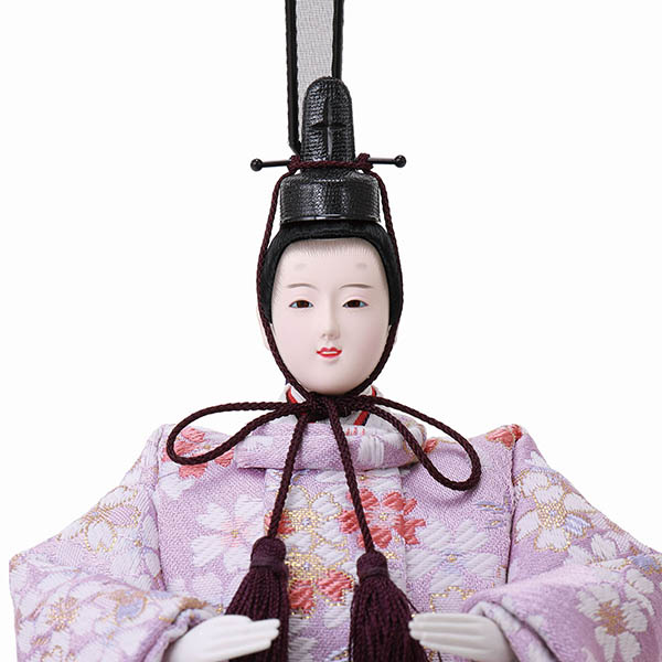 フジキ　 雛人形　雅泉作 衣裳着 芥子親王 大川組子二曲屏風 かぶせ式収納箱　詳細画像