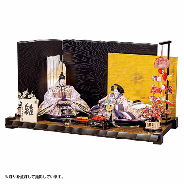 平安豊久作 かさね 十番親王 つるし飾り付き 親王飾り