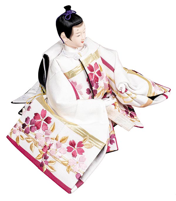 平安豊久　 雛人形　田村芙紗彦作 桜色 京十番親王揃 押し花屏風 親王飾り　詳細画像