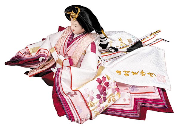 平安豊久　 雛人形　田村芙紗彦作 桜色 京十番親王揃 押し花屏風 親王飾り　詳細画像