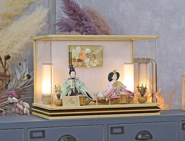 雛人形 平安豊久 セシル 芥子親王 アートフラワー 木目 アクリルケース飾り 詳細画像 平安豊久 雛人形 セシル 芥子親王 アートフラワー 木目 アクリルケース飾り 詳細画像