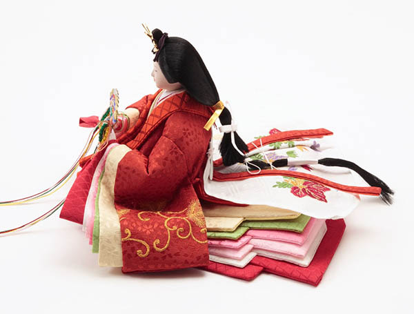 久月　 雛人形　久月 衣裳着 親王飾り 白木 木目 刺繍 小三五親王　詳細画像