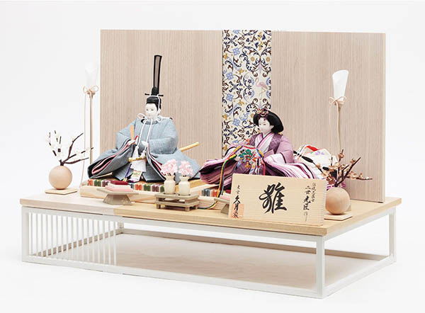 久月　 雛人形　二世光匠作 衣裳着 親王飾り 友禅 京十一番親王 白木 木目 久月監製　詳細画像