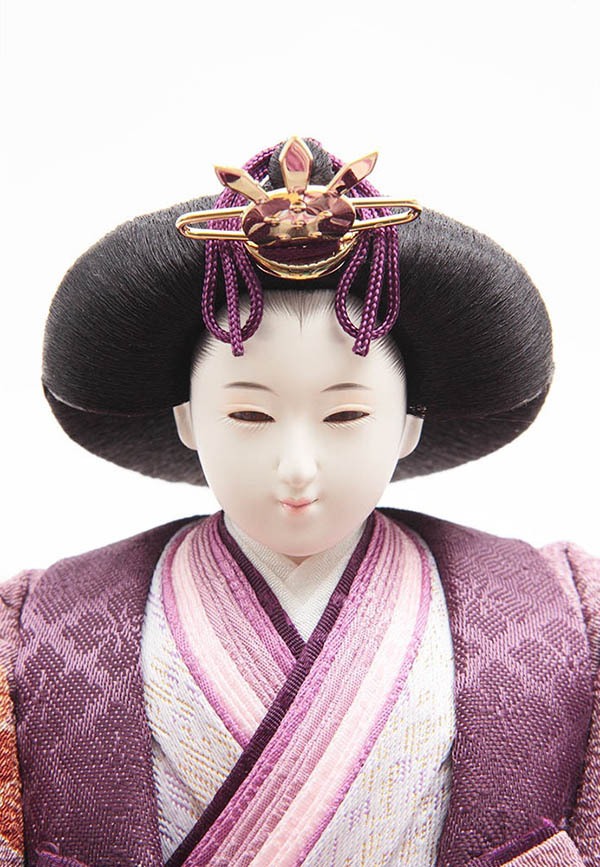 久月　 雛人形　二世光匠作 衣裳着 親王飾り 友禅 京十一番親王 白木 木目 久月監製　詳細画像