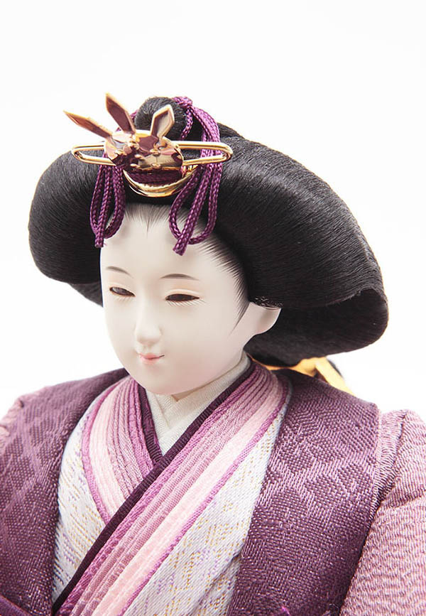 久月　 雛人形　二世光匠作 衣裳着 親王飾り 友禅 京十一番親王 白木 木目 久月監製　詳細画像