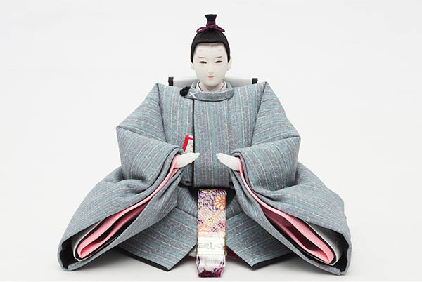 久月　 雛人形　二世光匠作 衣裳着 親王飾り 友禅 京十一番親王 白木 木目 久月監製　詳細画像