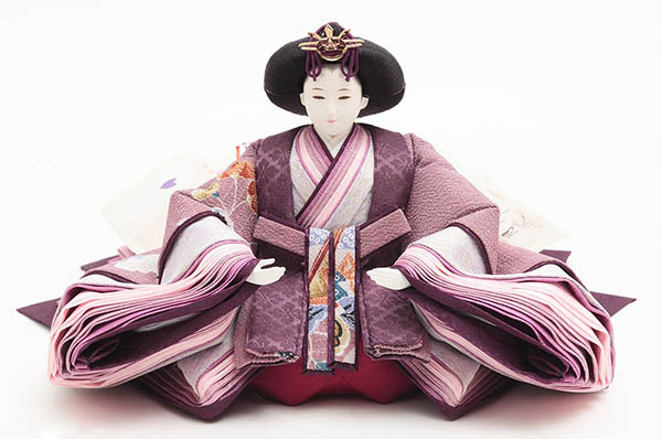 久月　 雛人形　二世光匠作 衣裳着 親王飾り 友禅 京十一番親王 白木 木目 久月監製　詳細画像
