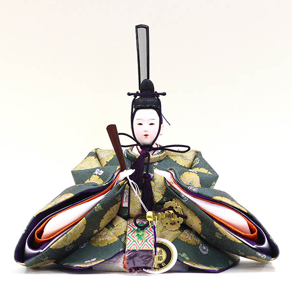久月　 雛人形　平安桂甫作 衣裳着 親王飾り 正絹 京九番親王 久月監製　詳細画像