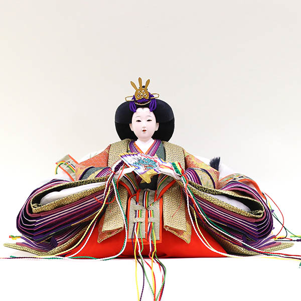 久月　 雛人形　平安桂甫作 衣裳着 親王飾り 正絹 京九番親王 久月監製　詳細画像