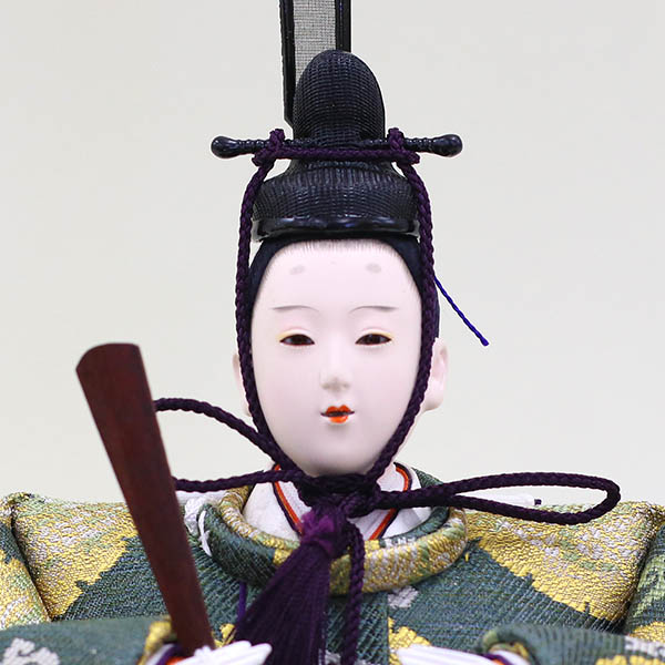 久月　 雛人形　平安桂甫作 衣裳着 親王飾り 正絹 京九番親王 久月監製　詳細画像