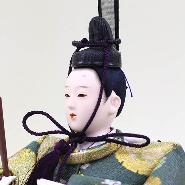 久月　 雛人形　平安桂甫作 衣裳着 親王飾り 正絹 京九番親王 久月監製　詳細画像