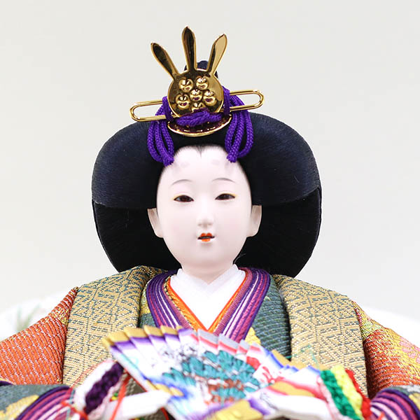 久月　 雛人形　平安桂甫作 衣裳着 親王飾り 正絹 京九番親王 久月監製　詳細画像