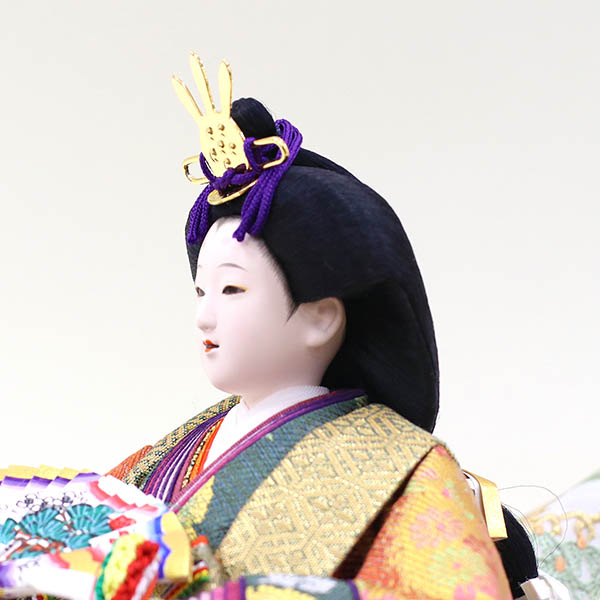久月　 雛人形　平安桂甫作 衣裳着 親王飾り 正絹 京九番親王 久月監製　詳細画像